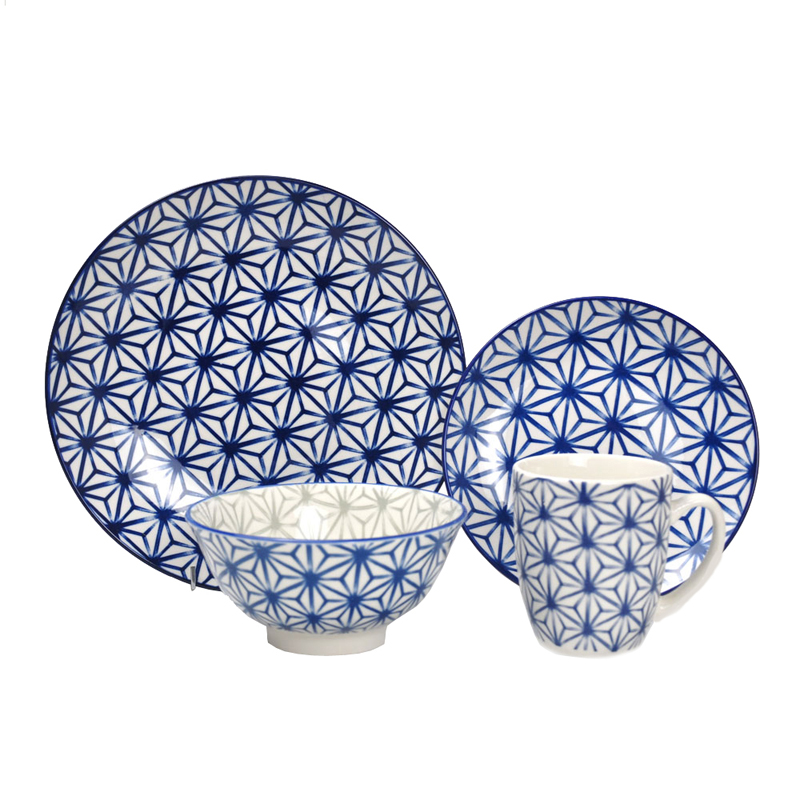 16pcs porcelain dinnerware set with PAD printing