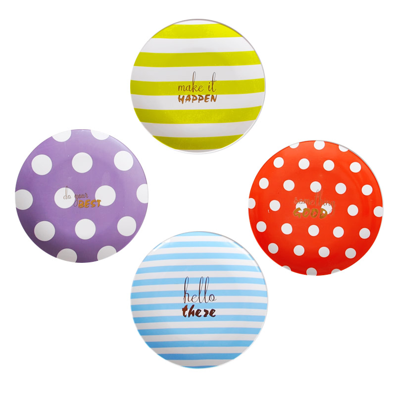 Set of 4 pcs dessert plate with full decal printing