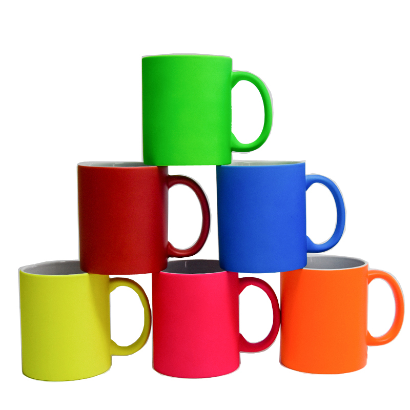 ceramic can shape neon mug