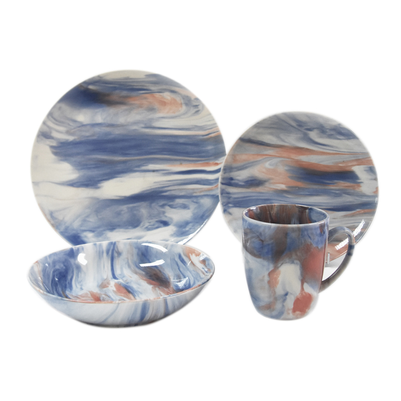 16pcs porcelain dinner set with special design, marble design